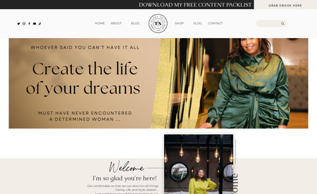 Triena Smith: A personal branding and blog website for a Lifestyle Influencer. 