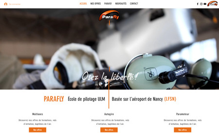 Parafly: Création site web école de pilotage
Identité visuelle
Vidéos
Intégration de contenu