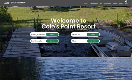 Coles Point Trailer Park and Resort: Cabin rental and seasonal trailer park.