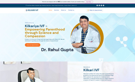 Kilkari IVF: Working on the Kilkari IVF website was an inspiring journey. We meticulously designed and developed the site to provide a warm and informative space for individuals and couples seeking guidance on In vitro fertilization (IVF).

We crafted an intuitive user interface that simplifies navigation through comprehensive information on IVF procedures, fertility treatments, and expert guidance. Our team worked diligently to ensure that the website conveys a sense of hope and compassion, reflecting the caring approach of the Kilkari IVF clinic.

Through engaging content and clear visuals, we aimed to demystify the IVF process, making it accessible and reassuring for visitors. The testimonials section showcases success stories, offering a source of encouragement and trust to those considering fertility treatments.

Moreover, we implemented secure communication channels to facilitate easy inquiries and appointments. Our goal was to create a platform that not only informs but also connects potential patients with the experienced team at Kilkari IVF.

In summary, our work on the Kilkari IVF website was driven by a commitment to provide a supportive digital space for individuals embarking on their fertility journey. We believe that every click and interaction on the site should convey understanding, empathy, and expertise, which are the core values of Kilkari IVF."

Feel free to personalize and expand upon this message as needed to describe your specific contributions and achievements on the Kilkari IVF website.