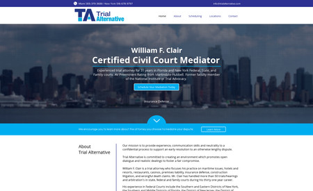 Trial Alternative: Trial Alternative is an attorney mediation service. This project included a full website redesign and development on the Wix platform. 
