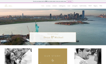 divya & michael: Helped with consulting on custom online RSVP options and functionality.