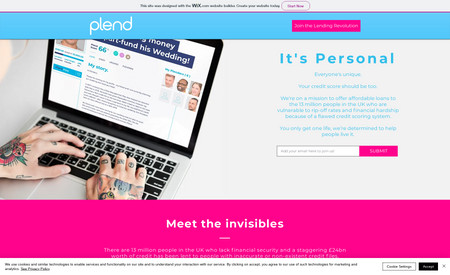 Plend Website: Website build for a Fintech company doing peer to peer lending in a very innovative way