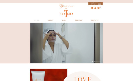 Becarré: Skincare Website created for celebrity Tammy Rivera