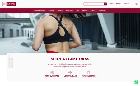 Glam Fitness: eCommerce Básico para venda de roupas