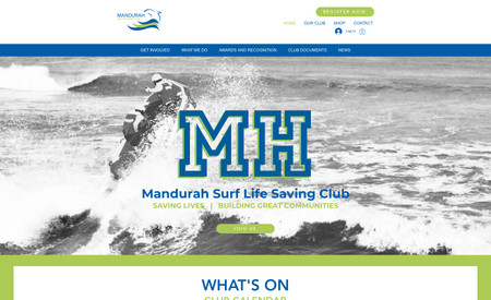 Mandurah Surf Life S: The Mandurah Surf Life Saving Club is a community group in Western Australia responsible for running beach patrols throughout the Peel Region and running Woodside Nippers Surf Safety programs.