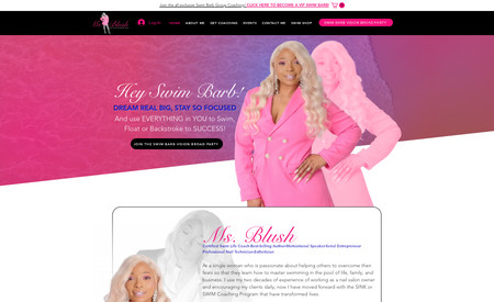 Ms. Blush: Ms Blush is an author, coach and speaker. Her website highlight her services and products for women entrepreneurs. 