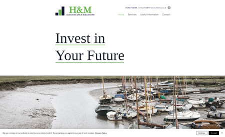 HM Accountancy: Professional website for accountancy firm baed in Norfolk.