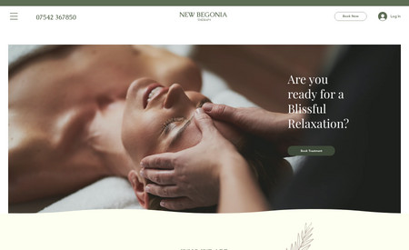 New Begonia Therapy: A website for a Massage Therapy clinic