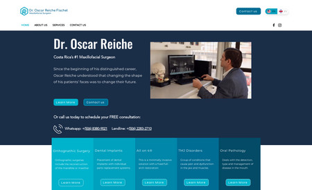 Dr  Oscar Reiche Max: Migrated website from Wordpress to Wix. Translated the site to Spanish as well.