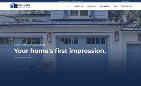 Hallmark Garage Door: An outstanding garage door supplier who needed to have their branding updated and a new website built. We established a new brand identity as well as designed and developed a custom website on Studio.