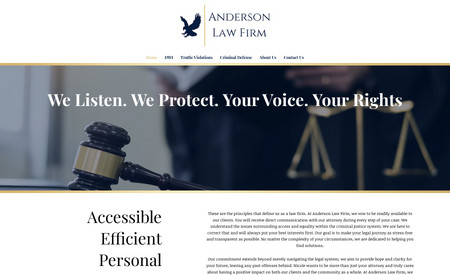 Anderson Law Firm: Classic website redesign