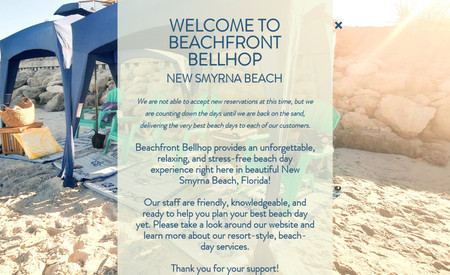 Beachfront Bellhop: Designed website and logo for beach-based service company.