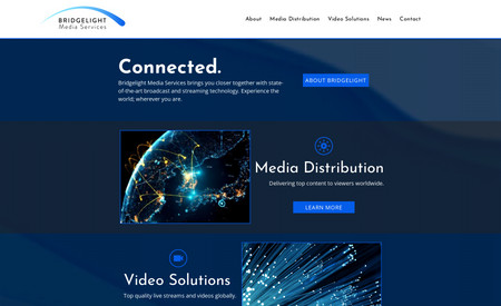 Bridgelight Media: Complete Rebrand - brand name, logo, website, business cards, letterhead, etc.