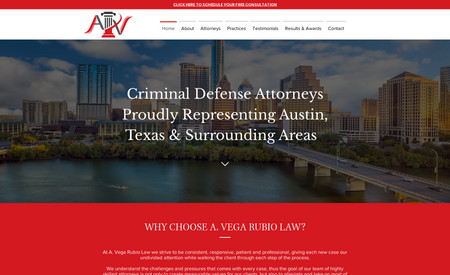 AVR Law Firm: At A. Vega Rubio Law we strive to be consistent, responsive, patient and professional, giving each new case our undivided attention while walking the client through each step of the process.

We understand the challenges and pressures that comes with every case, thus the goal of our team of highly skilled attorneys is not only to create measurable values for our clients, but also to alleviate and take on most of the worries and stress that accompany judicial cases.