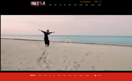 INESSA: Advanced website created for the singer/composer Inessa, featuring Music for sale; Videos; Youtube channel integration and more.