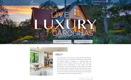 LiveLuxury Carolinas: member site development for real estate agency