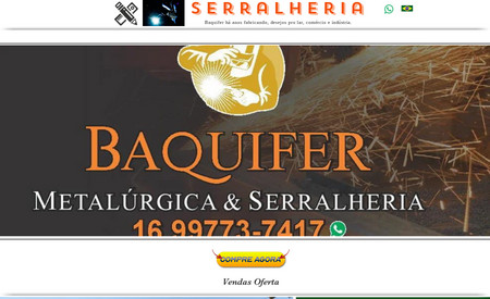 Serralheria Baquifer: Site Clássico Comercial