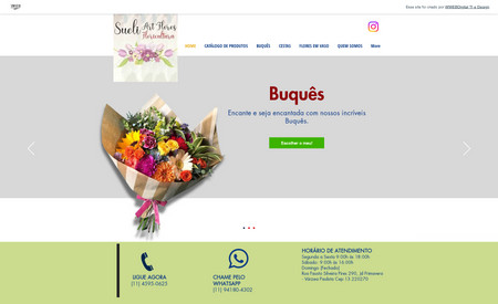 Sueli Art' Flores : Um site de vendas de flores e buquês 