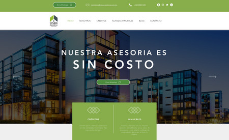 Grupo Gestiona: Sitio WEB de empresa dedicada a la gestión de créditos hipotecarios con las principales financieras del país (México). Objetivos del sitio: Informativo y generación de clientes potenciales.