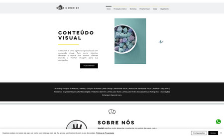 Nourish Conteúdo Visual: Site Portfólio de Design