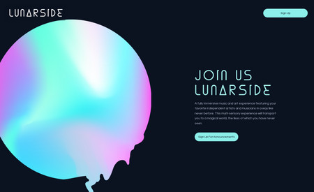 Lunarside: Website for upcoming indie music festival in Los Angeles, California
