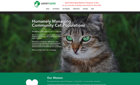 Lucky Cats: Non profit agency dedicated to helping the community cat population. Great project with great people...