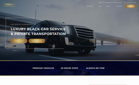 Cobalt Transport Service: Luxury private transportation website