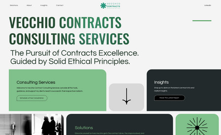 Vecchio Contracts: Contracting website with specific needs and services. Fully responsive.