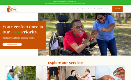 My Core Homecare: Core Homecare is a website that I created for a client where I not only designed, but also completely branded her business. From the beautiful colors to the layout and pattern, I take pride in the amazing work that was produced from working with this client.