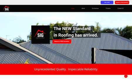 SIG Roofing Group: Web design for a trade business