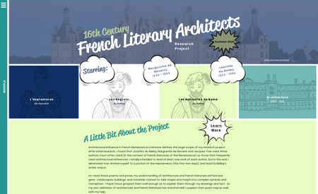 16th Century French Literary Architects: website design & development