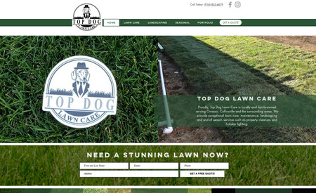 Top Dog Lawn Care: Full website design