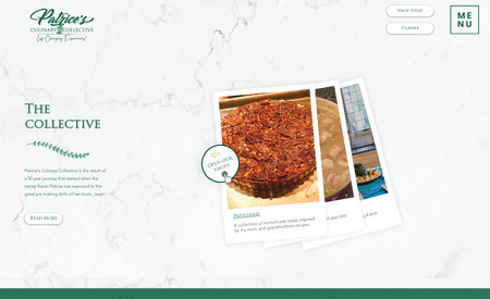 Patrice's Culinary Collective: Designed an e-commerce culinary site to better serve this client as she expanded her business to deliver prepared food.