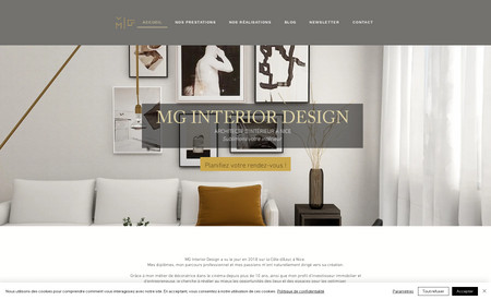 MG Interior Design: Réalisation intégrale du site avec sa version mobile.