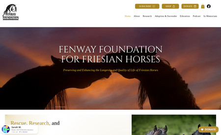 Fennway Foundation: Site Migration and complete redesign of website for Equine Non-Profit.