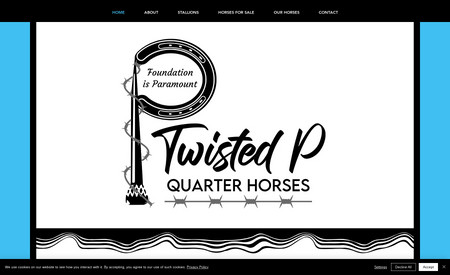 Twisted P Horses: We created this site to be easy to manage.  All the horse listings are updated through the Content Manager by the owner of the site - either from a desktop or the Wix Owner app on a phone.  