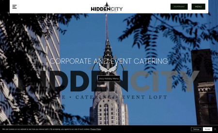 hidden City NYC: Catering hall and event space. Also, photography studio.
Working on their live online ordering so customers can pay online.