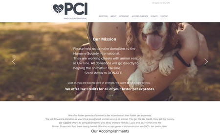 Site Design - Pawcaws: We designed the site and implemented several widgets and tools.
