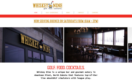 Whiskey Nine: Whiskey Nine is a newly designed site with many great features including a "Signup" page based on the clients needs.