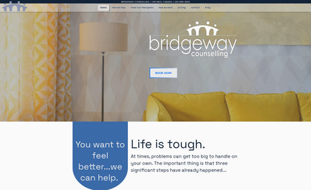 Bridgeway Counselling : The challenge with this site was to communicate the vision of modern, well-rounded psychological help without making the viewer / potential client feel like they were just being provided with the same-old same-ole counselling routine. We think we got there. 