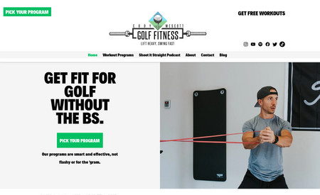 Cody Wescott Golf: This website design is built with a stunning custom theme, we built in a strong competitive SEO where each page has its own set of keywords that have boosted the organic reach of being discovered online. 