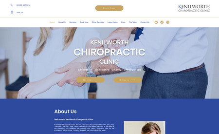 Kenilworth Clinic: Project Description:
We are delighted to showcase our successful collaboration with Kenilworth Chiropractic Clinic in creating a state-of-the-art customized website design that incorporates a powerful Call to Action (CTA) and an effective retention strategy. The project aimed to transform Kenilworth Chiropractic Clinic's online presence and drive growth for their practice.

Other services including:
- Domain hosting
- Microsoft 365 configuration
- Mailbox hosting

Website Design:
Our team of skilled designers meticulously crafted a visually captivating website design that aligns with Kenilworth Chiropractic Clinic's brand identity and resonates with their target audience. By blending engaging visuals, intuitive navigation, and user-friendly features, our goal was to deliver an exceptional user experience that captures and retains visitors' attention.

Powerful Call to Action (CTA):
Recognizing the importance of guiding visitors towards desired actions, we strategically integrated compelling CTAs throughout the website. These CTAs were designed to prompt users to take specific actions, such as scheduling appointments, requesting consultations, or exploring services in more detail. By leveraging persuasive language and strategically placing CTAs, our aim was to maximize conversions and encourage visitors to take immediate action.

Retention Strategy:
In addition to attracting new clients, we understood the significance of retaining existing ones. To address this, we developed and implemented a robust retention strategy for Kenilworth Chiropractic Clinic. This strategy encompassed personalized user experiences, targeted email campaigns, and loyalty programs. By engaging existing clients and nurturing their loyalty, our objective was to enhance customer satisfaction and foster long-term relationships.