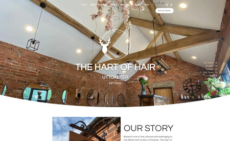 The Hart Of Hair: Simple one-page website for a new local hairdressing salon. The site needed to link to their existing online booking platform and be simple enough to use from mobile and for the staff to update when required.