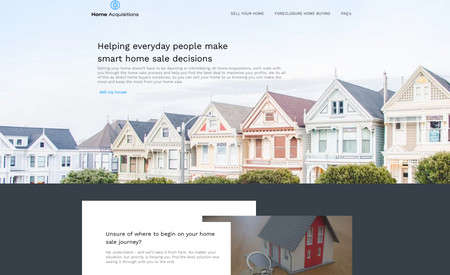 Home Acquisitions: Creating and constructing a Wix website for real estate purposes.