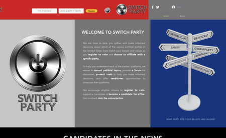 Switch Party: Offering in-depth knowledge of local and national political candidates, this website promises a bias-free look at the people at the heart of politics.
