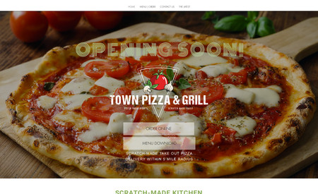 Town Pizza and Grill: Website Design | Website Content Writing |  Logo Design | Menu Design | Signage Design