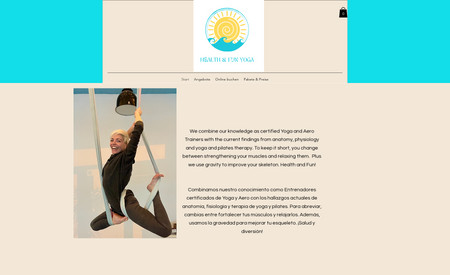 Health Fun Yoga: I created a website for Health Fun Yoga, a yoga studio that helps people find balance, health, and fun through yoga.

 I used a vibrant and colorful design to reflect their joyful and energetic spirit. I also implemented features such as a booking system, a blog, and a gallery.

For Health Fun Yoga, I developed a website that showcases their services and values in yoga.

 I designed the website with a bright and cheerful style, using their logo and images as inspiration.

 I added functionality such as a booking system, a blog, and a gallery to enhance the user experience and increase engagement.

My goal was to create a website that captures the essence of Health Fun Yoga, a yoga studio that offers a variety of yoga classes, workshops, and retreats in Molinar, Spain. 

I used a lively and playful design to convey their passion and fun for yoga. I incorporated features such as a booking system, a blog, and a gallery to provide more value and convenience to their customers.