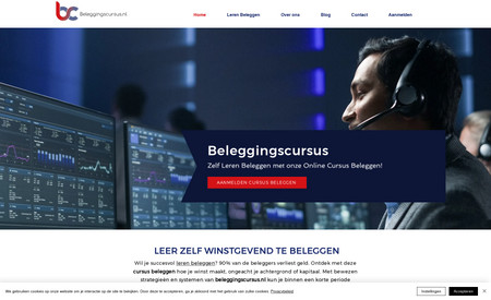 Beleggingscursus.nl: Redesigned the whole website, and created new pages. 