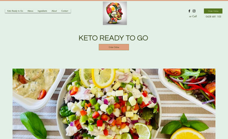 Keto Ready to Go: Keto Ready to Go is a restaurant with a pickup or free delivery.  We setup a menu, online ordering and rollovers for ingredients.